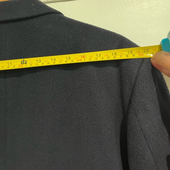 Nino Cerruti Navy Blue Double Breasted Cashmere Wool Blend Coat Sz. 44R - Picture 17 of 17